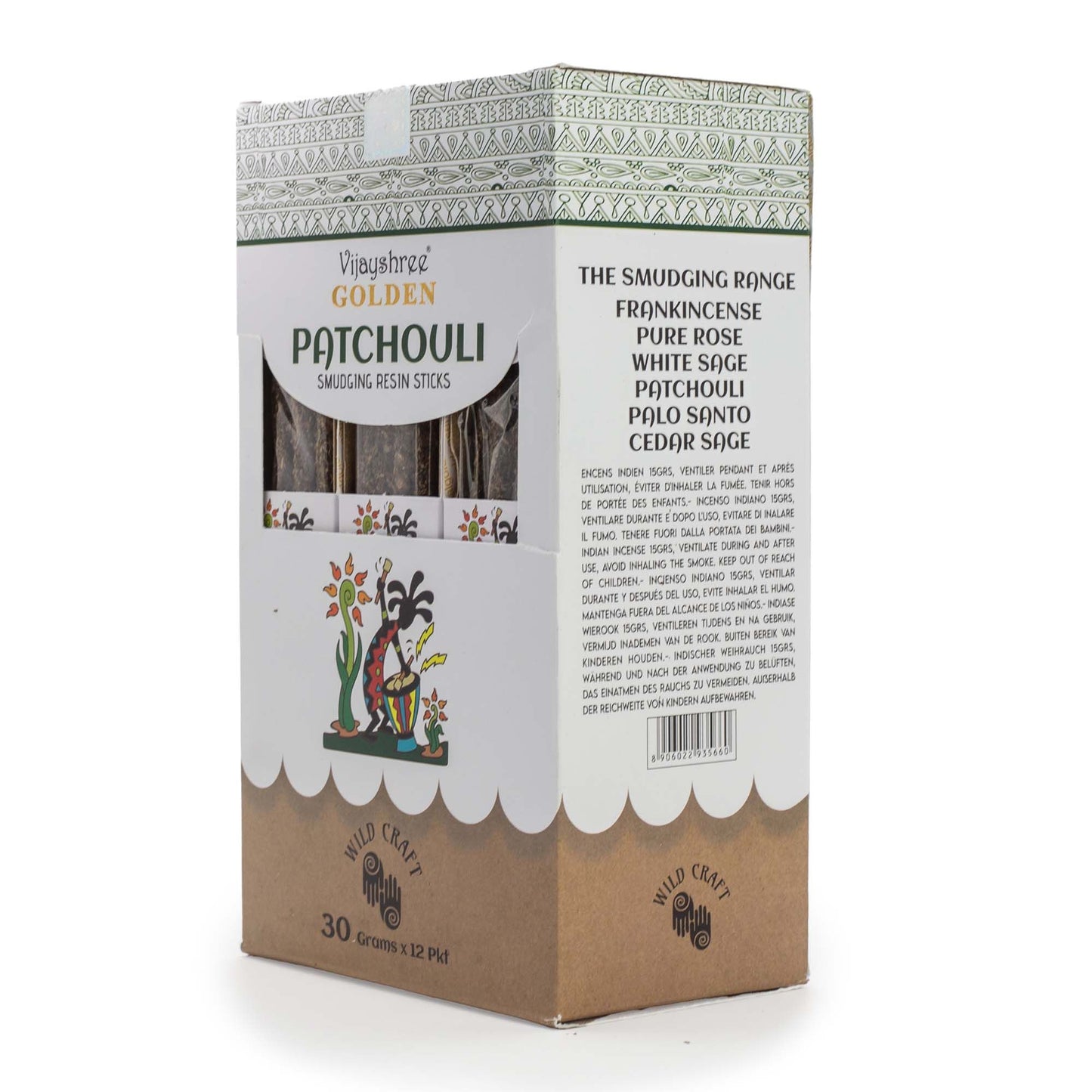 30g Golden Patchouli Smudging Harsstaafjes (6 stuks)