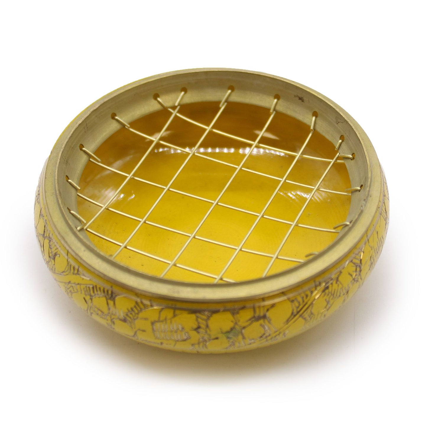 Chakra Houtskool Wierookpot - Zonnevlechtchakra (Geel)