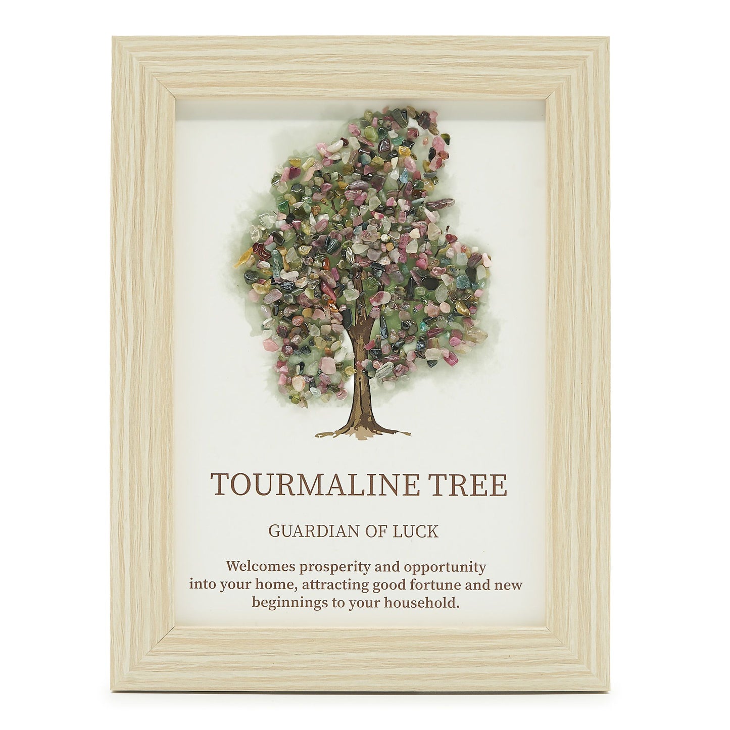 Edelsteenschilderij – Levensboom – Toermalijn (20x14,7x1cm)