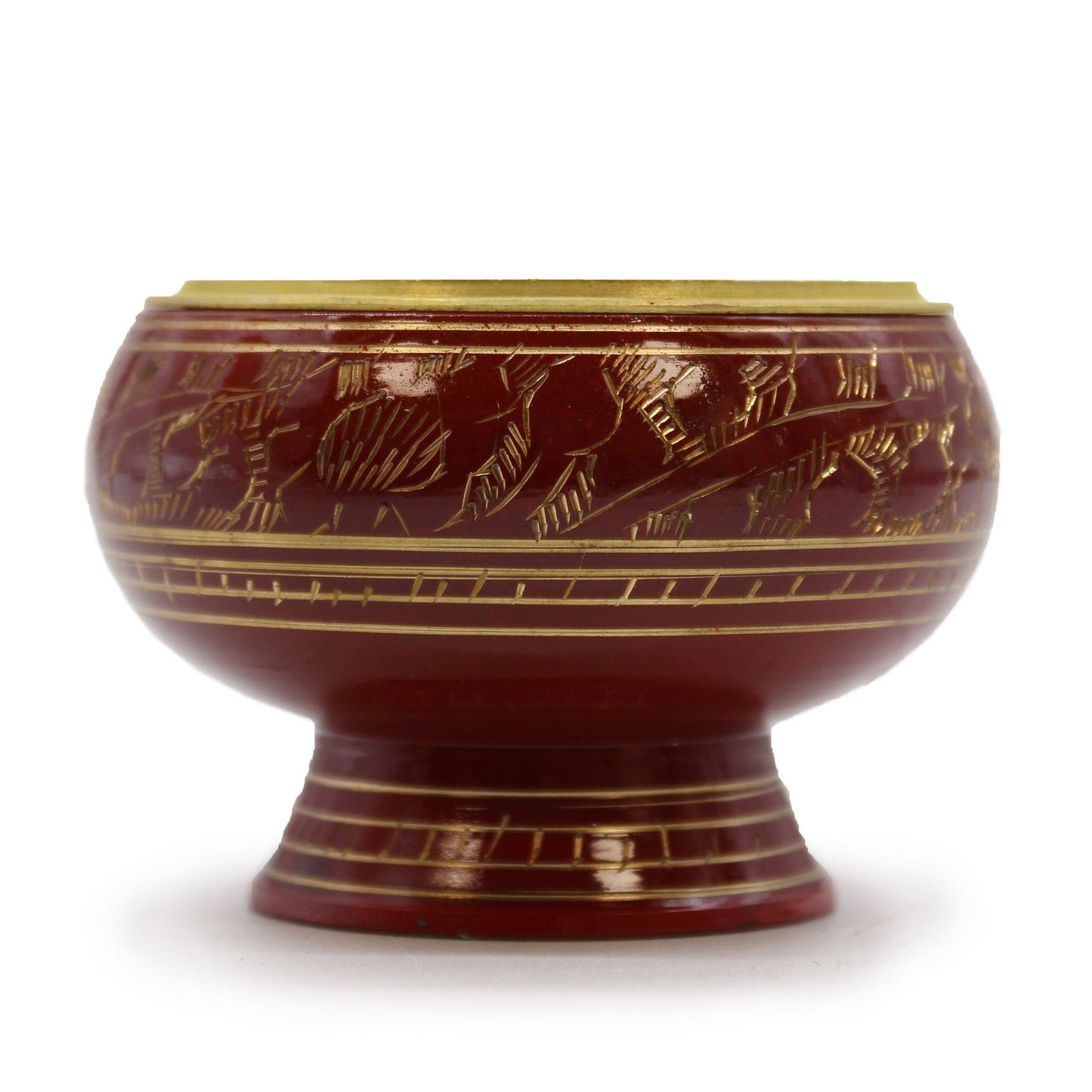 Hoge Chakra Houtskool Wierookpot - Wortelchakra (Rood)