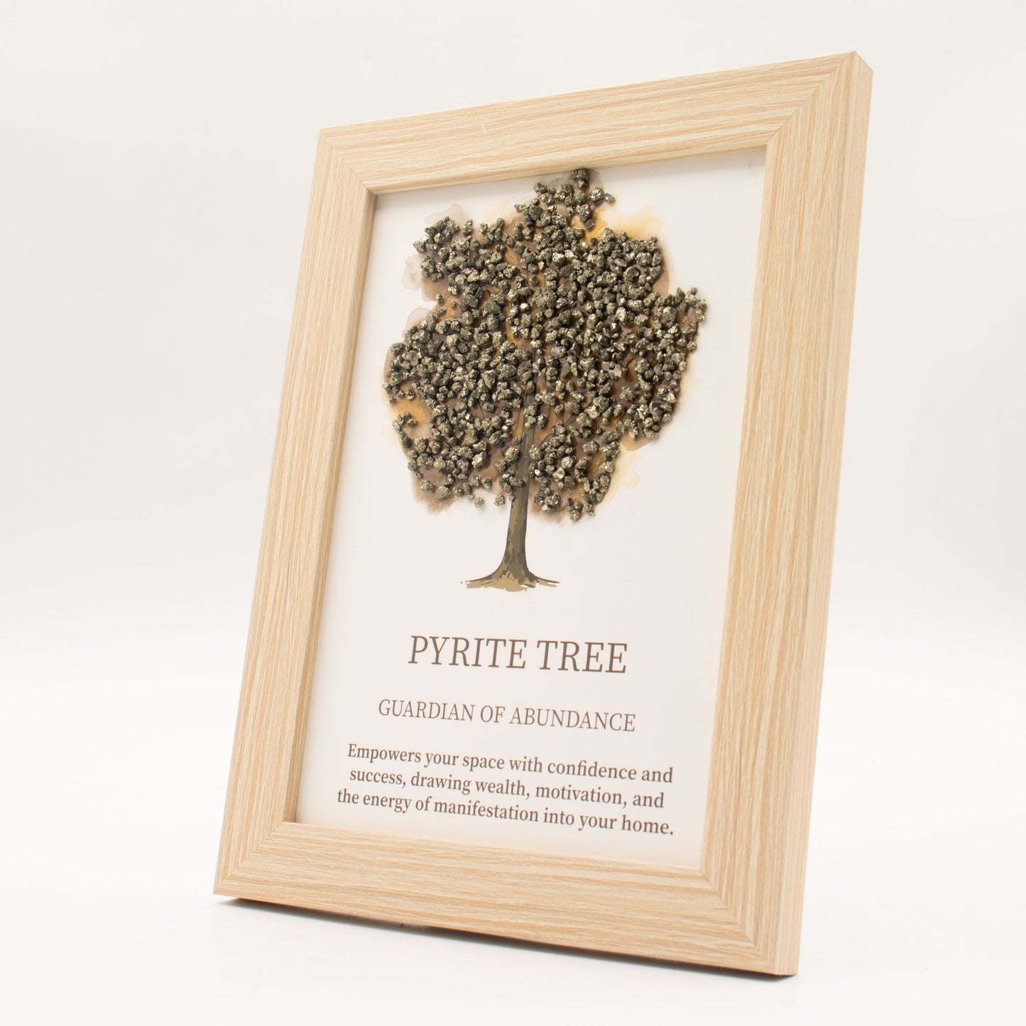 Edelsteenschilderij – Levensboom – Pyriet (20x14,7x1cm)