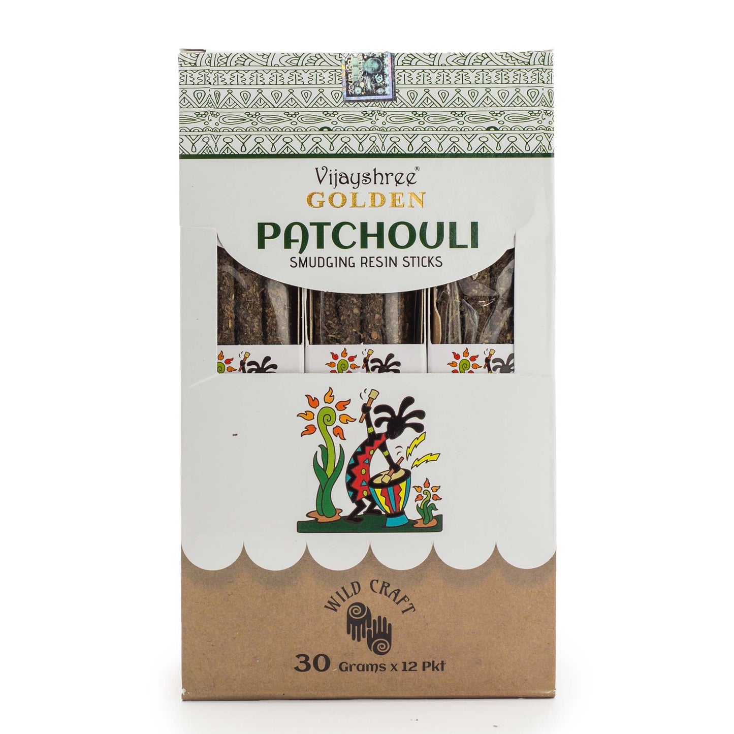 30g Golden Patchouli Smudging Harsstaafjes (6 stuks)