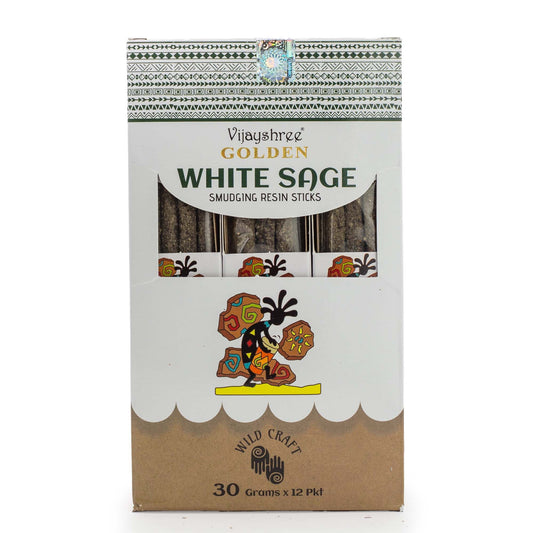 30g Golden Witte Salie Smudging Harsstaafjes (6 stuks)