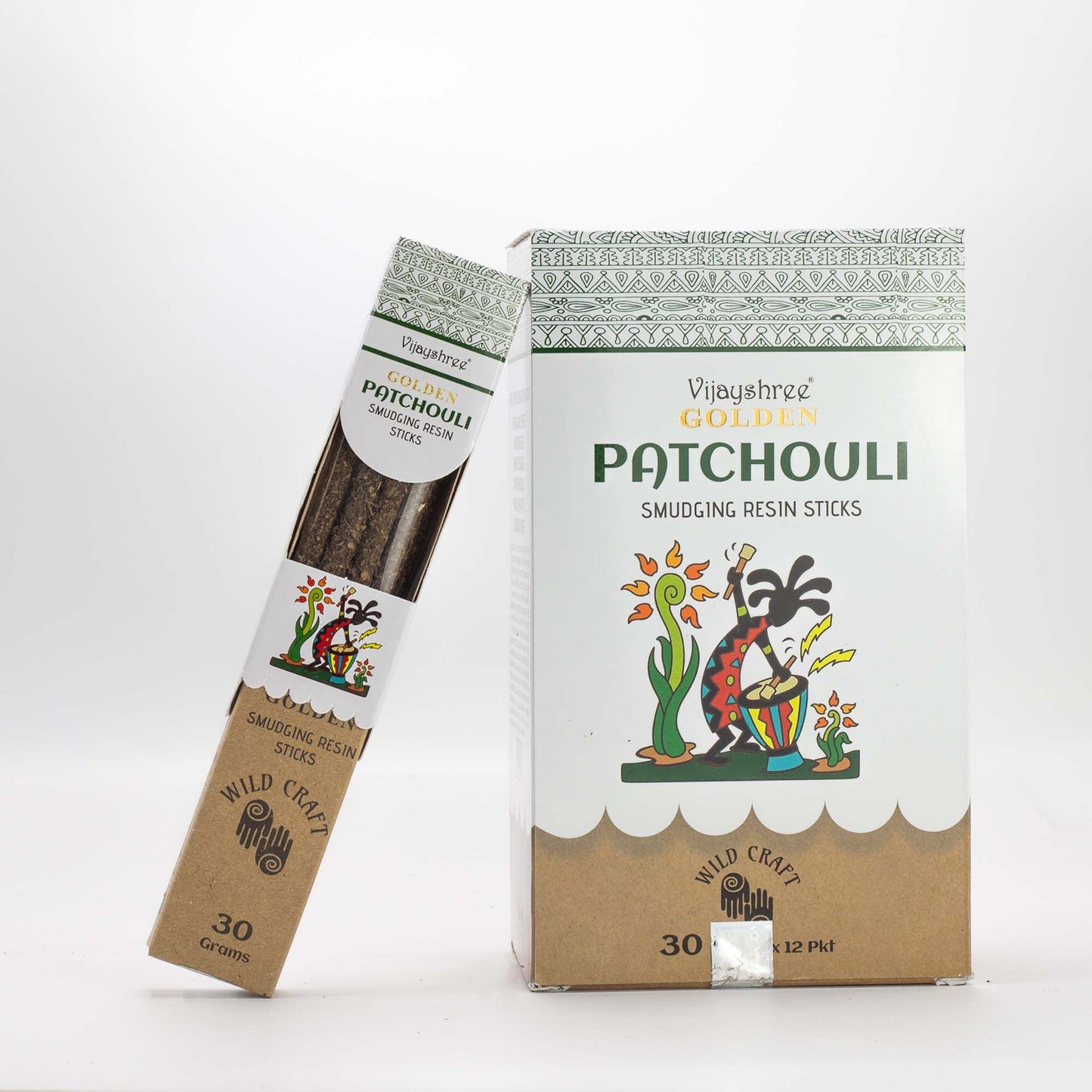 30g Golden Patchouli Smudging Harsstaafjes (6 stuks)