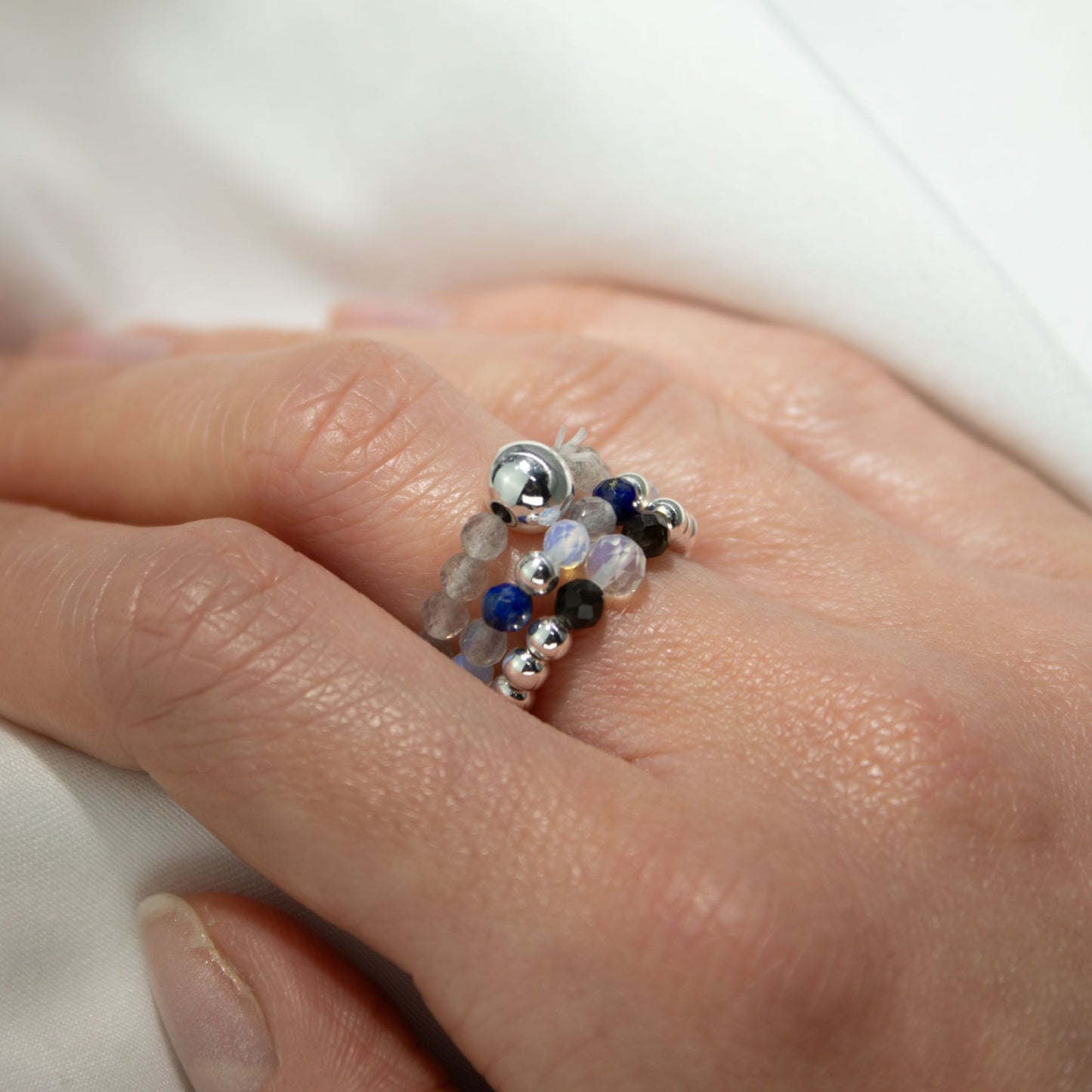 Nymph Spirit Edelstenen Ringset - Noorderlicht