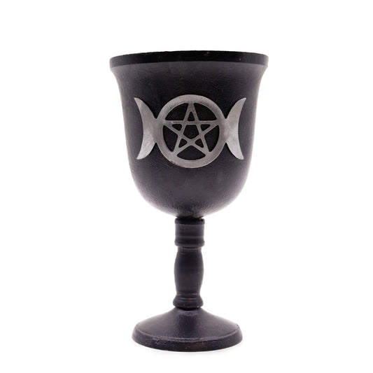 IJzeren Rituele Kelk – Drievoudige Maan | 20x11cm