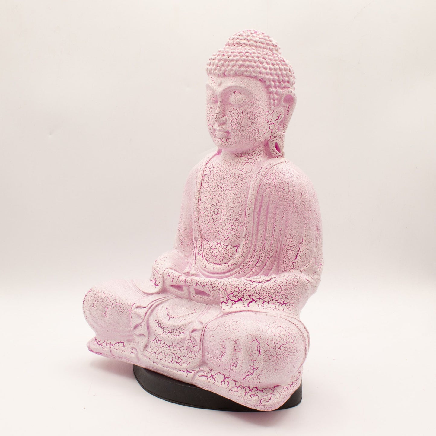 Meditatie Boeddha Lamp – Kersrood Craquelé | Ovaal Voetstuk