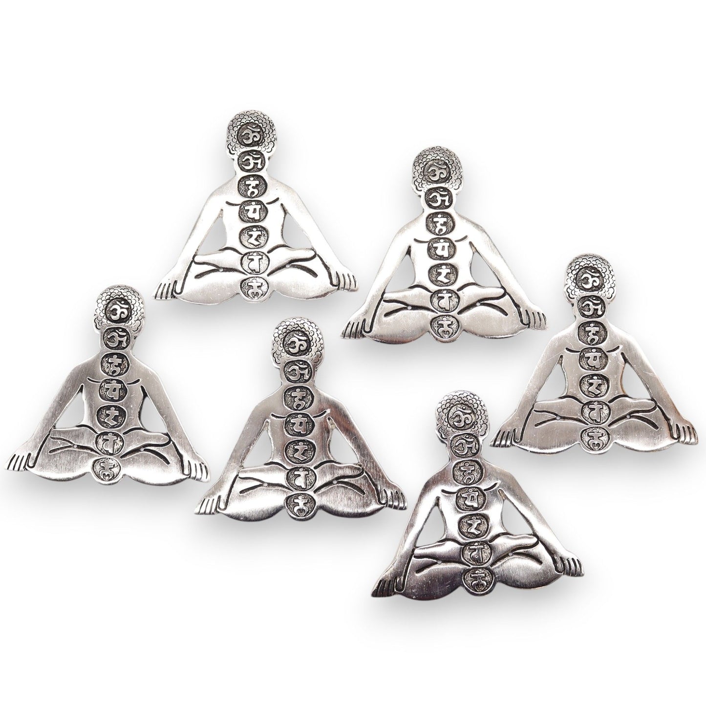Gepolijst Aluminium 7 Chakra Yoga Wierookhouder 12x12cm