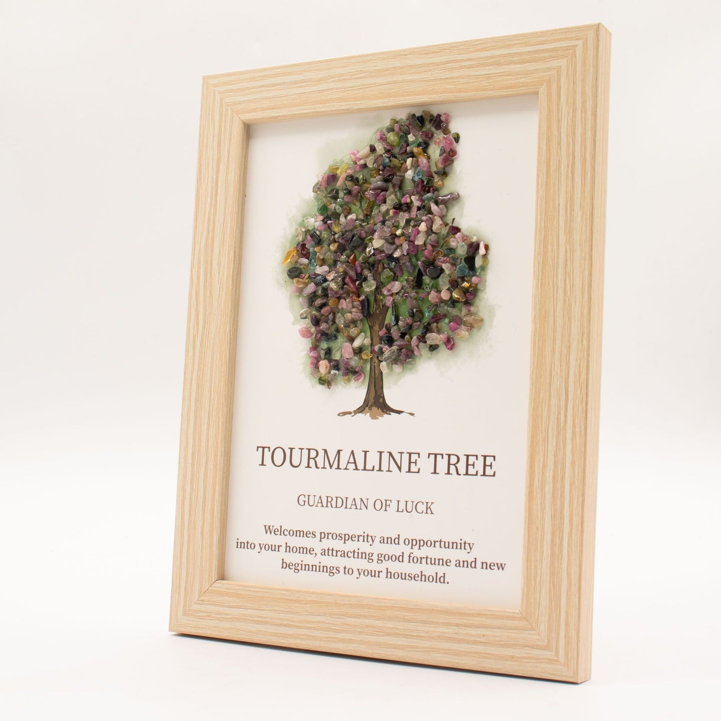 Edelsteenschilderij – Levensboom – Toermalijn (20x14,7x1cm)