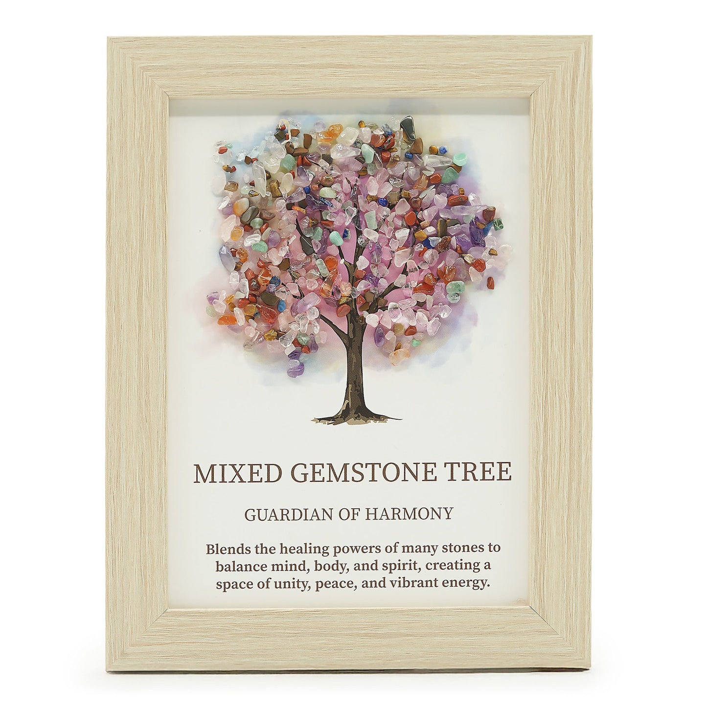 Edelsteenschilderij – Levensboom – Multi Edelstenen (20x14,7x1cm)