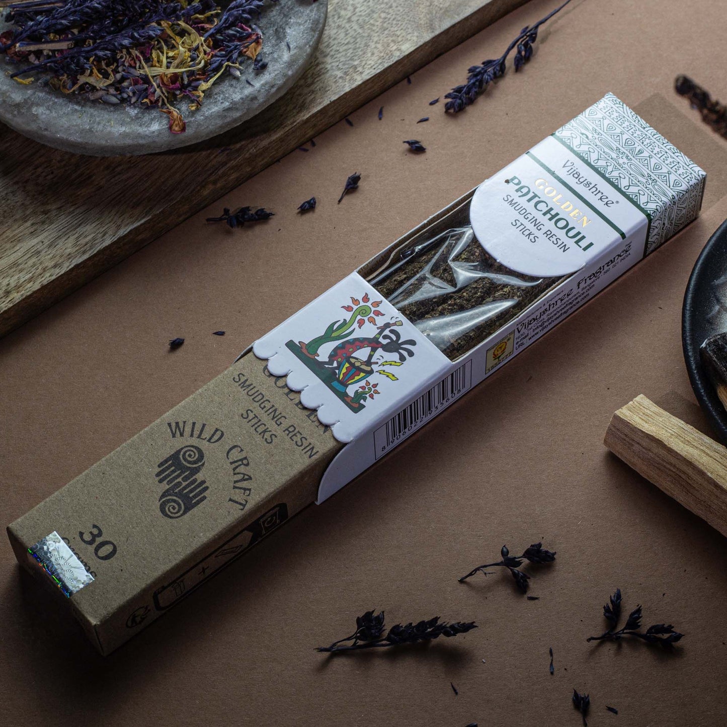 30g Golden Patchouli Smudging Harsstaafjes (6 stuks)