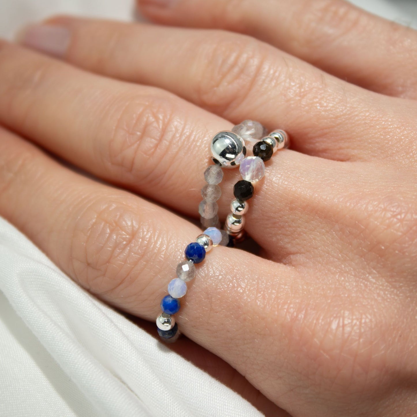 Nymph Spirit Edelstenen Ringset - Noorderlicht
