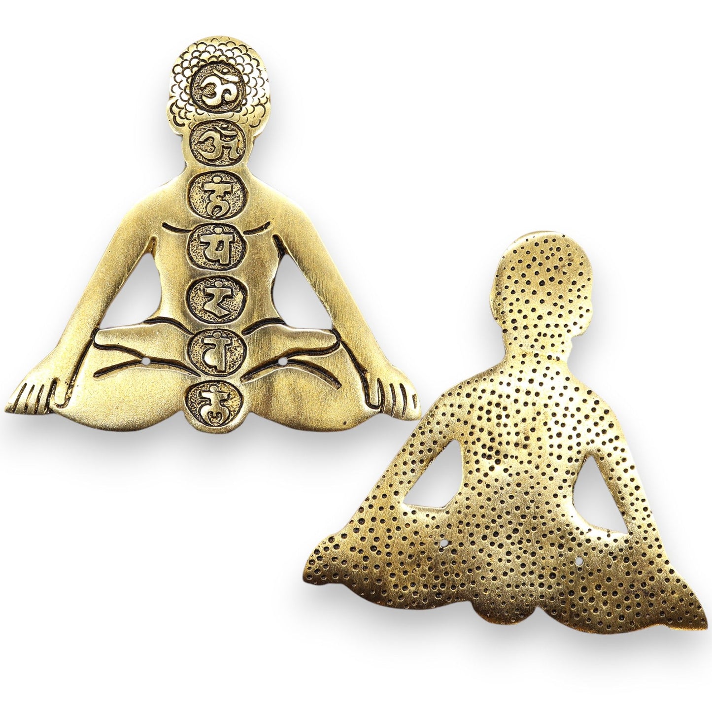 Gouden Aluminium 7 Chakra Yoga Wierookhouder 12x12cm