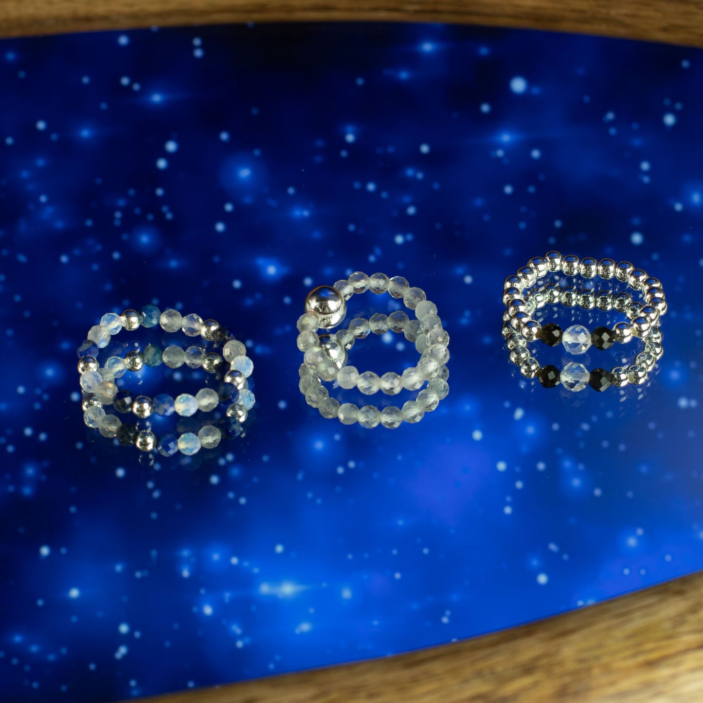 Nymph Spirit Edelstenen Ringset - Noorderlicht