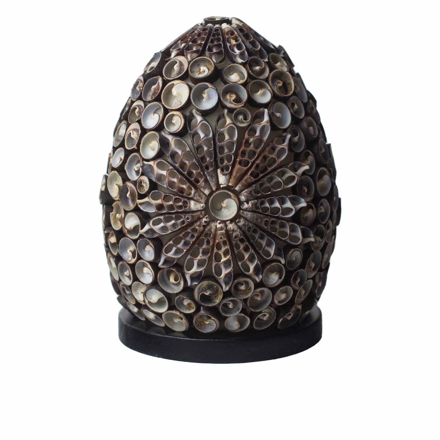 Boho Schelpen Lamp – Chocolate Twist Ovaal | 15cm