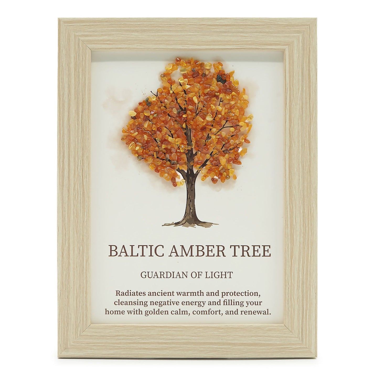 Edelsteenschilderij – Levensboom – Baltisch Barnsteen (20x14,7x1cm)