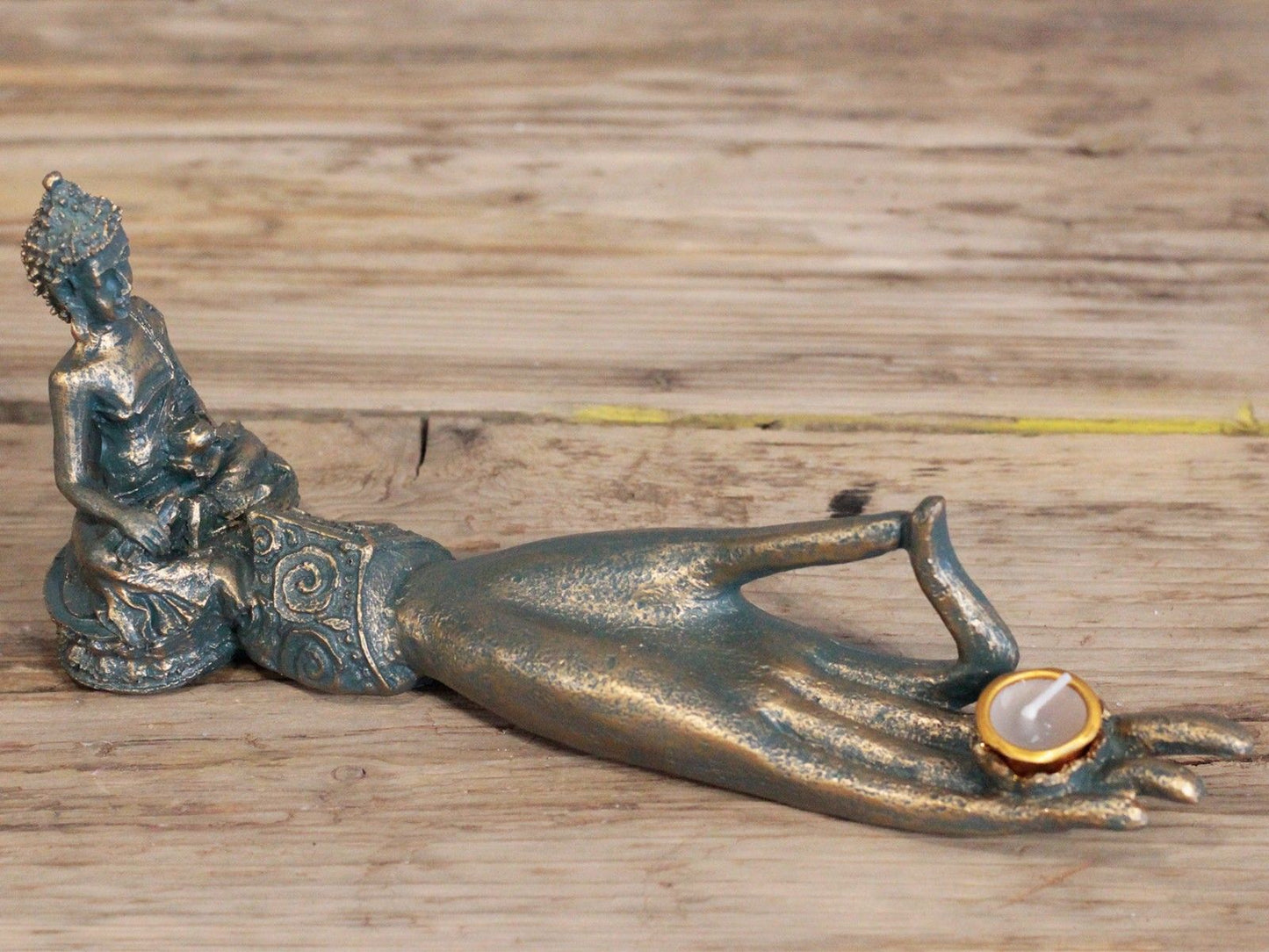 Antiek Boeddha - Hand Wierookbrander