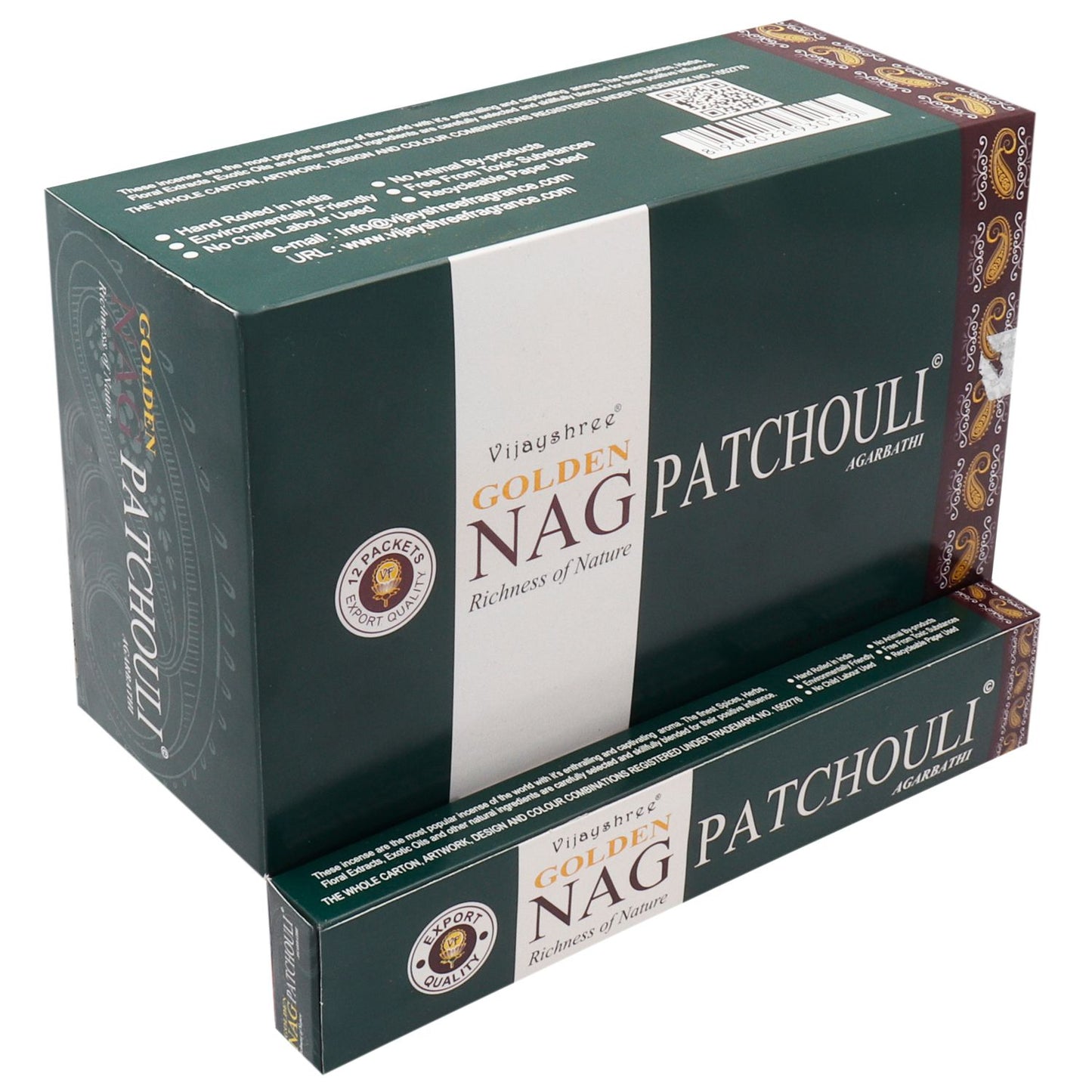 Golden Nag Wierookstokjes – Patchouli (15g)