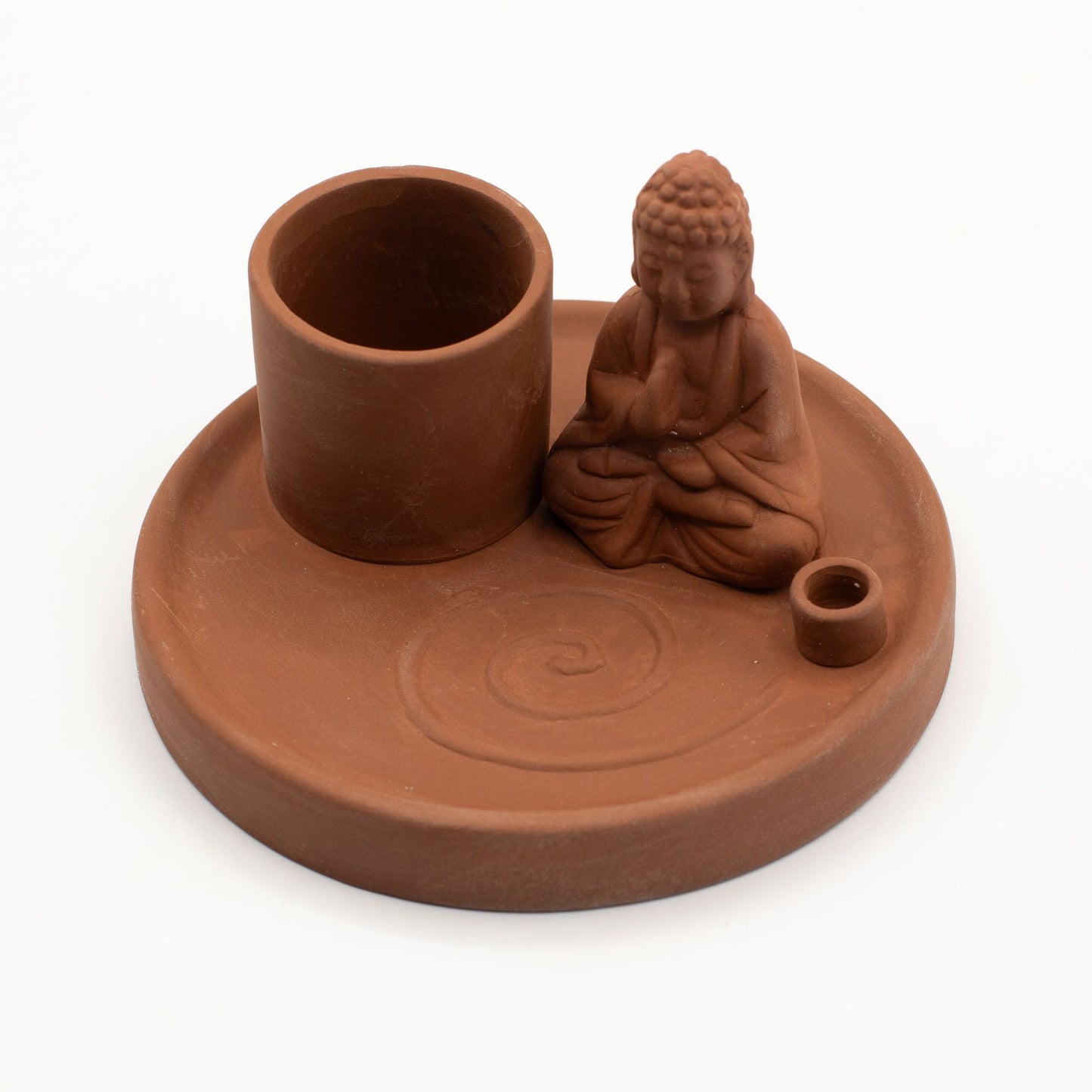 Multifunctionele Boeddha Wierookplaat - Naturel Terracotta
