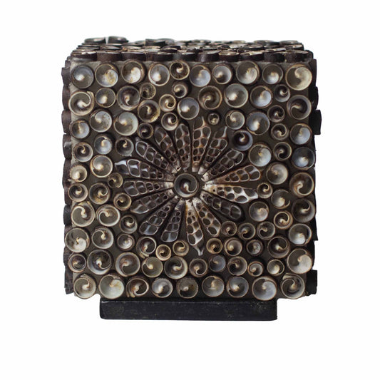 Boho Schelpen Lamp – Chocolate Twist Vierkant | 15cm