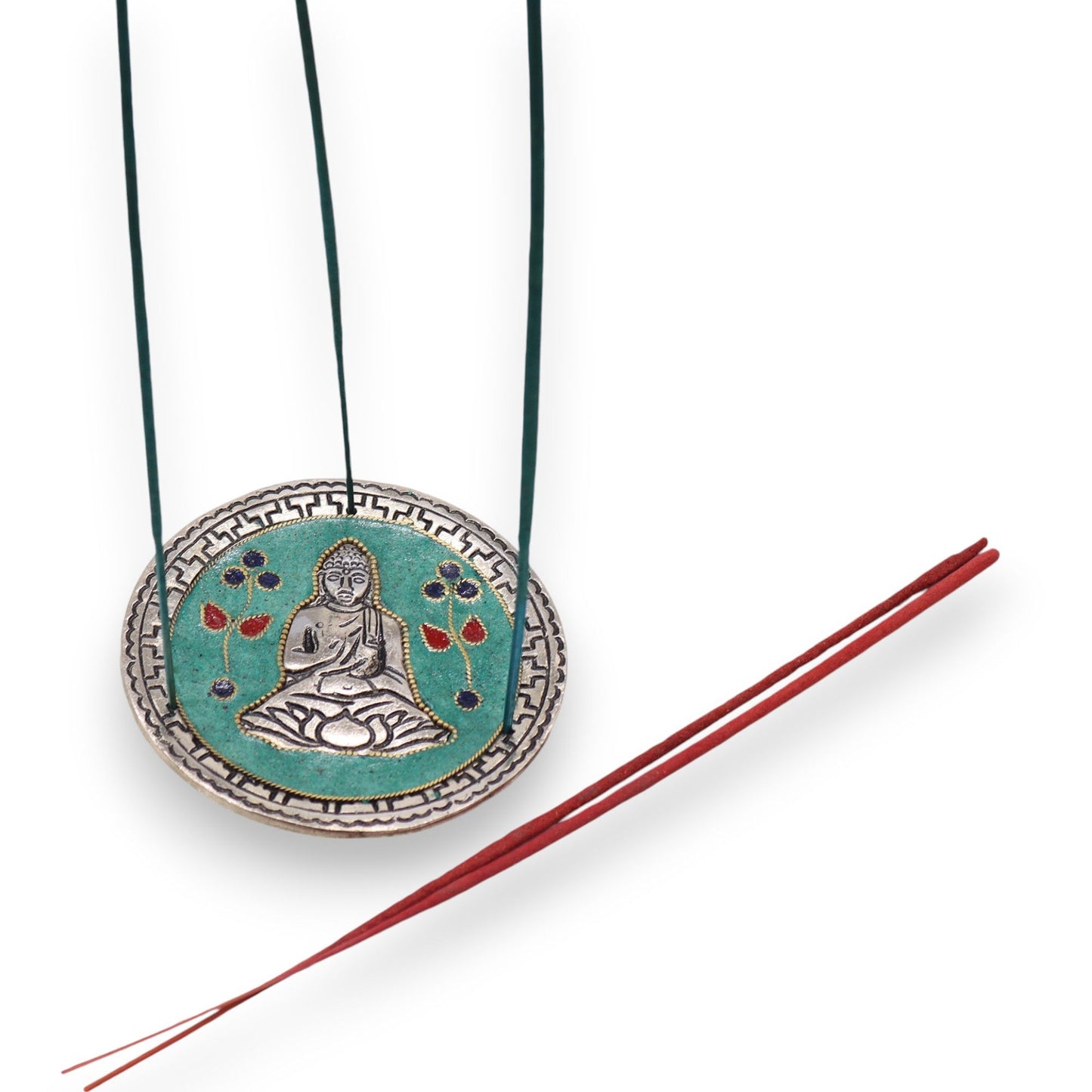 Boeddha Groen Decoratieve Wierookhouder 10cm