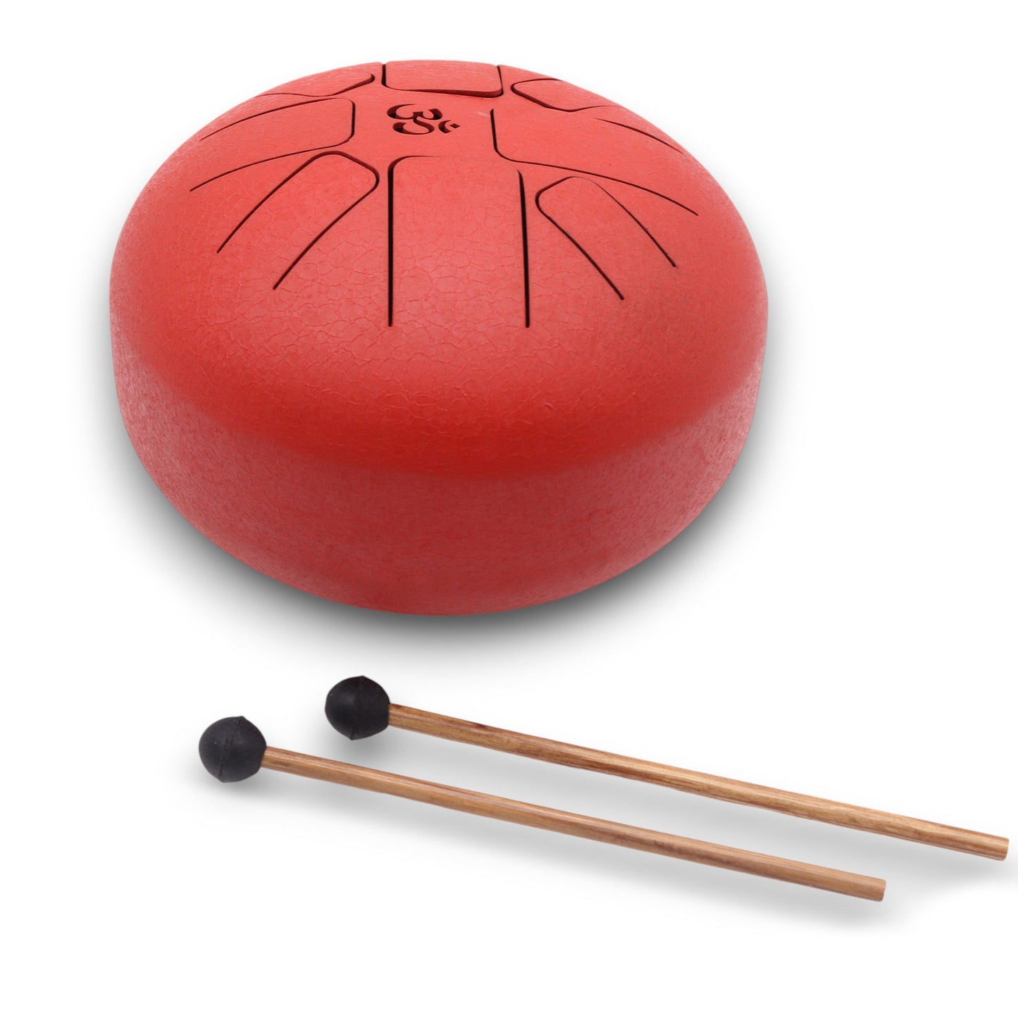 Medium Stalen Tongue Drum – Om Rood (22x16 cm)