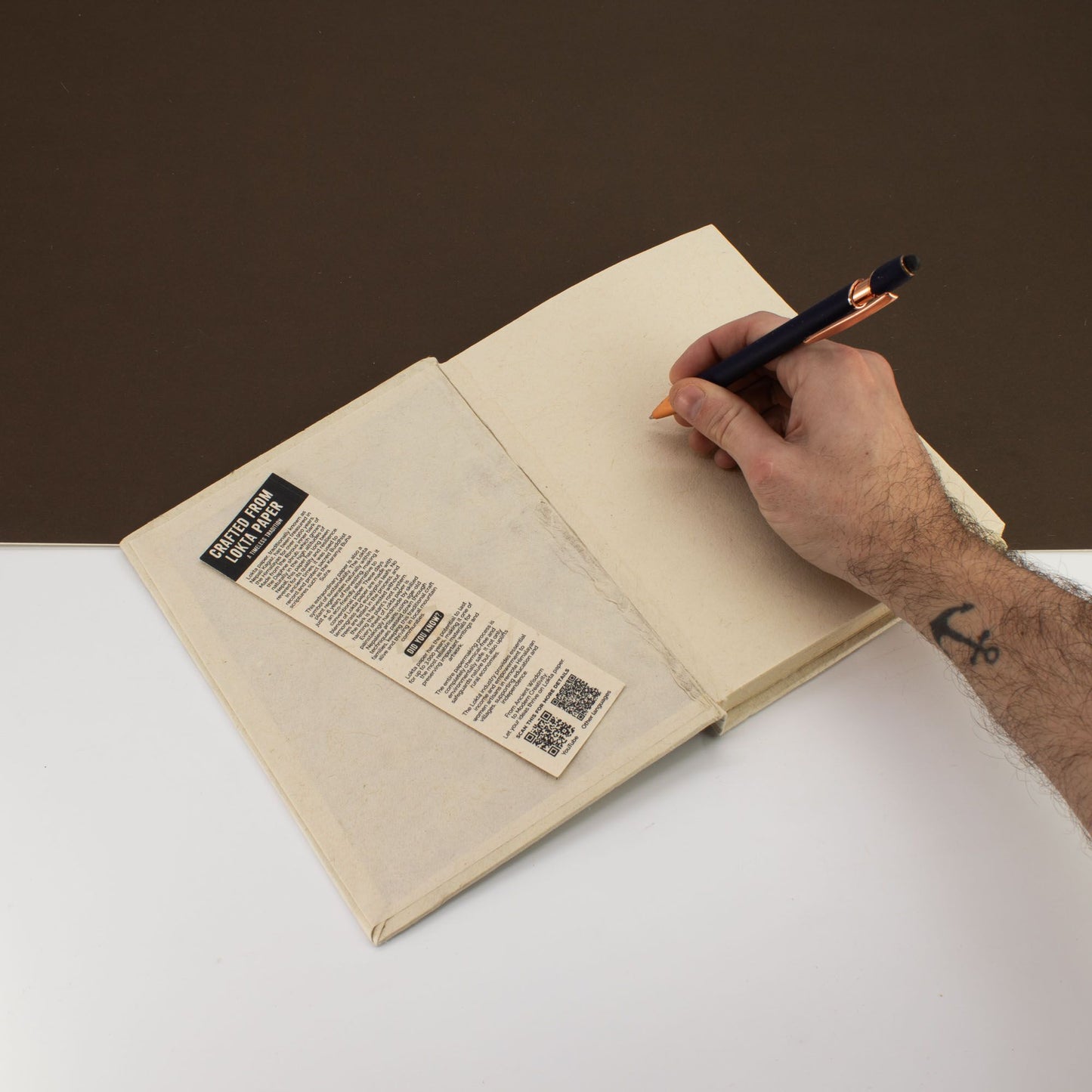 Lokta Inspiratie Notitieboek Groot (21x15cm) – 45 pagina’s – Every Peak – incl. boekenlegger