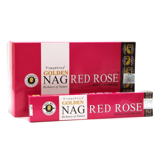 Golden Nag Wierookstokjes – Rode Roos (15g)