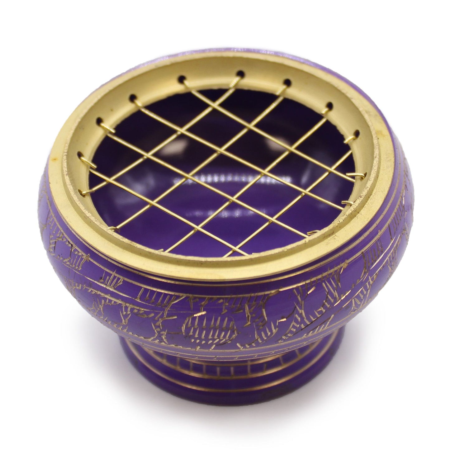 Hoge Chakra Houtskool Wierookpot - Kruinchakra (Violet)