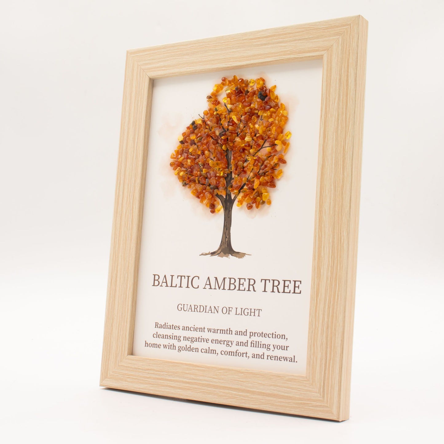 Edelsteenschilderij – Levensboom – Baltisch Barnsteen (20x14,7x1cm)