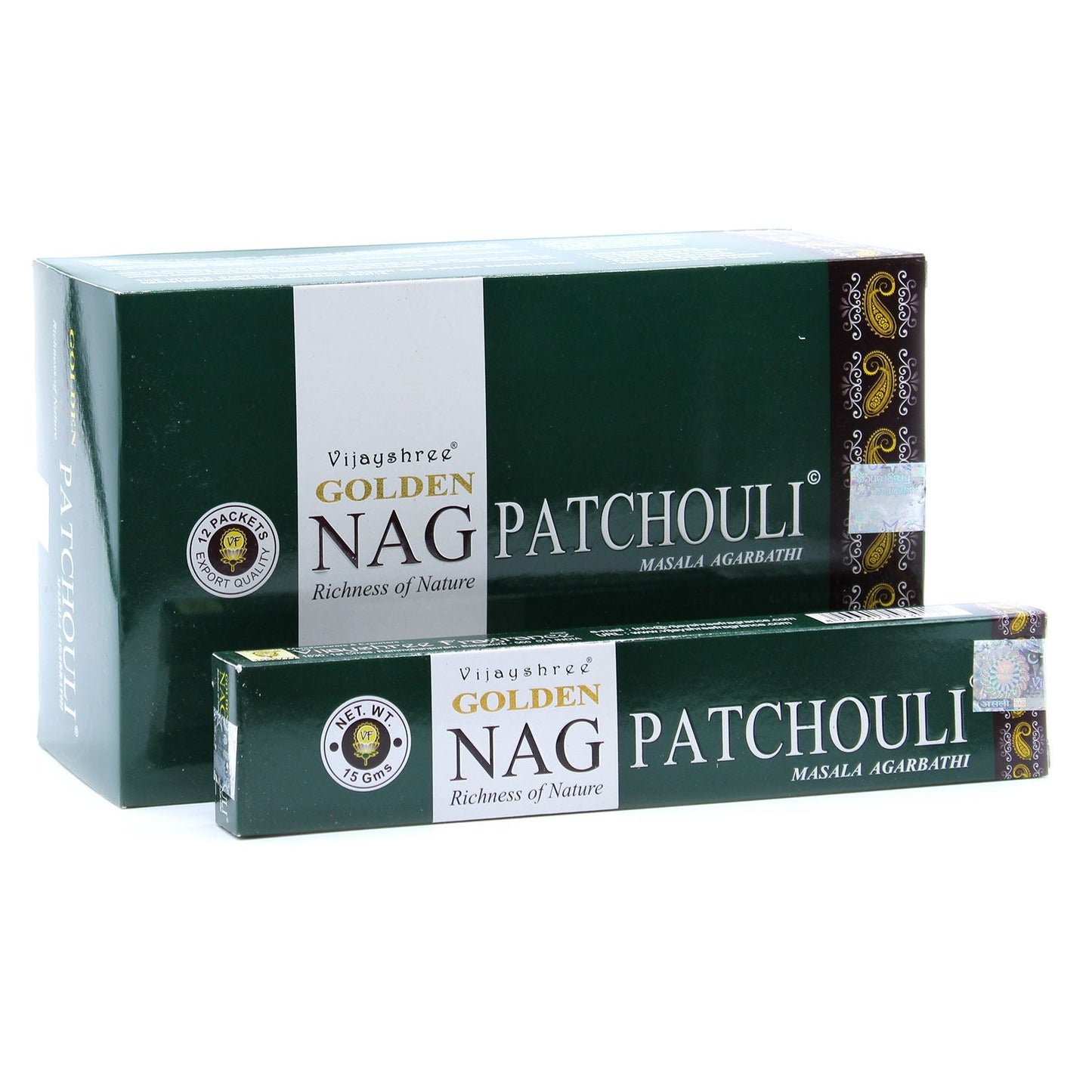 Golden Nag Wierookstokjes – Patchouli (15g)