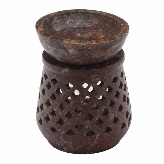 Kleine Soapstone Oliebrander 8cm - Klassiek