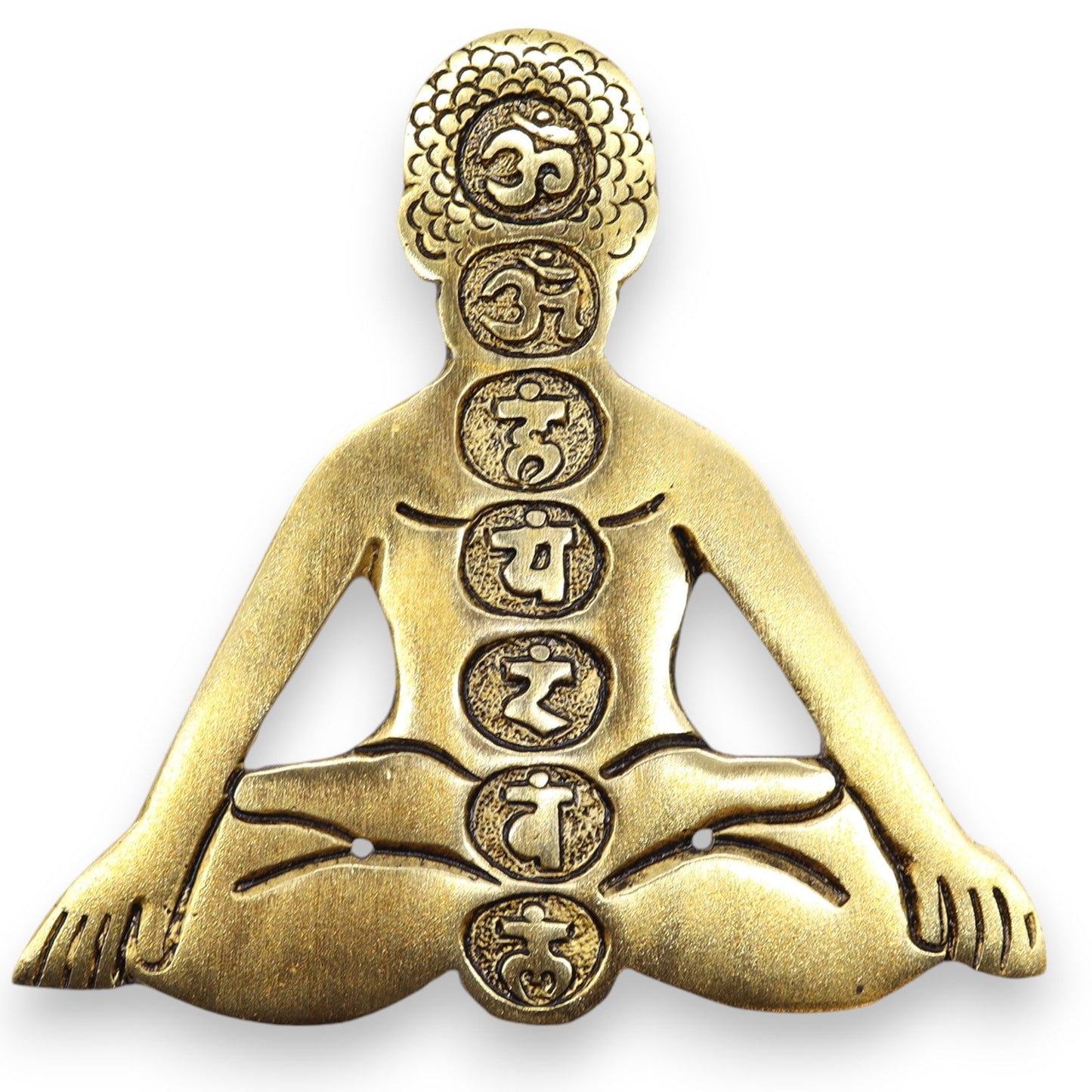 Gouden Aluminium 7 Chakra Yoga Wierookhouder 12x12cm