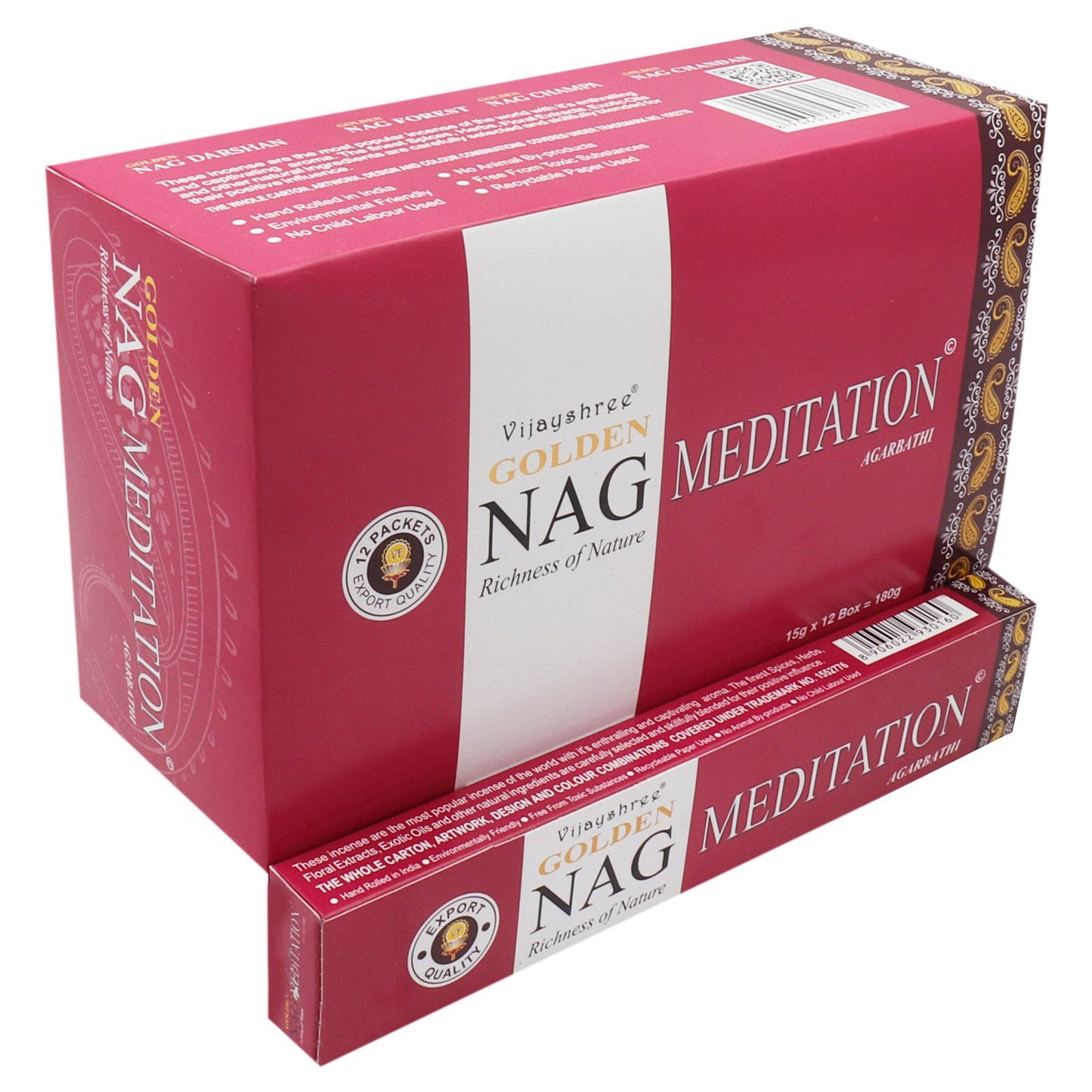 Golden Nag Wierookstokjes – Meditatie (15g)