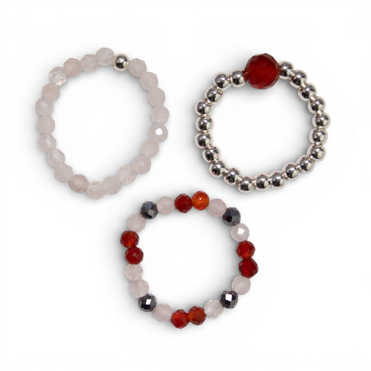 Nymph Spirit Edelstenen Ringset - Liefde & Vlam