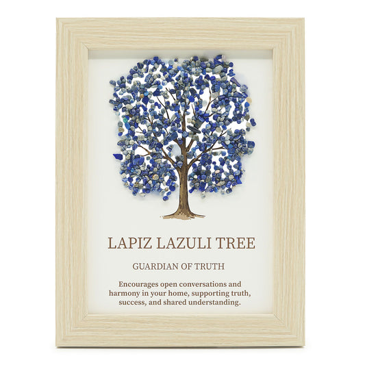 Edelsteenschilderij – Levensboom – Lapis Lazuli (20x14,7x1cm)