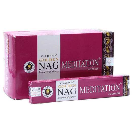 Golden Nag Wierookstokjes – Meditatie (15g)