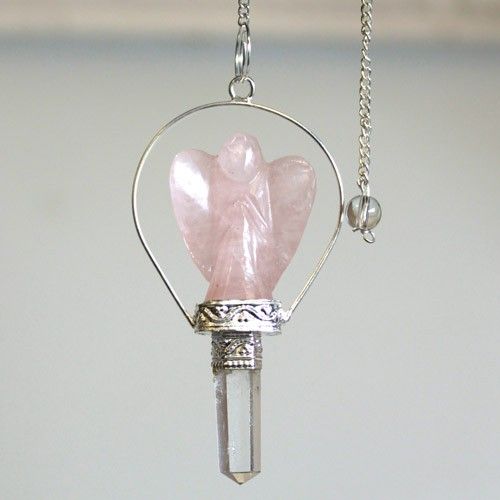 Engelen pendel - Rozen Quartz