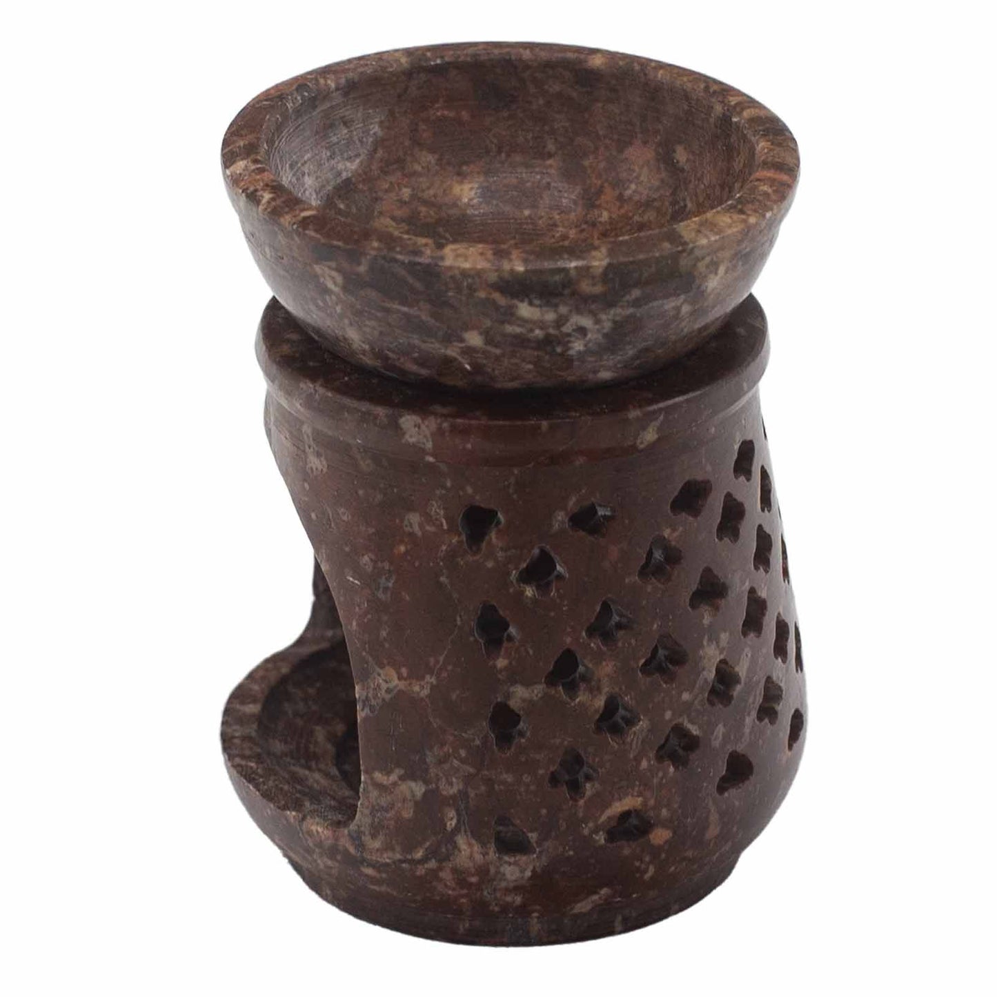 Kleine Soapstone Oliebrander 8cm - Klassiek