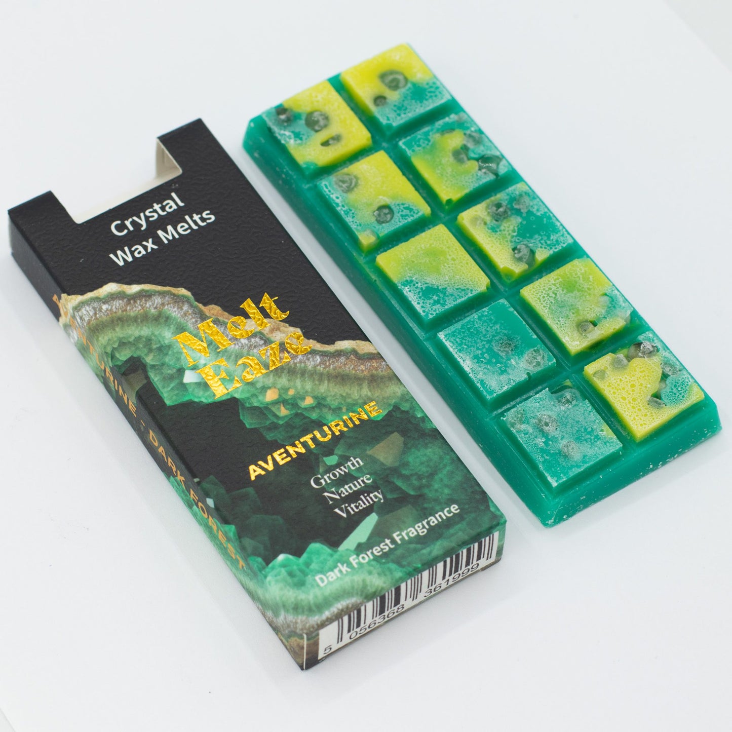 MeltEaze Emerald Forest Wax Melts – Natuurlijke Huisgeur met Aventurijn | Soul Studio M