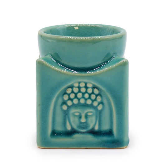 Vierkante Buddha Brander - Zacht Turquoise