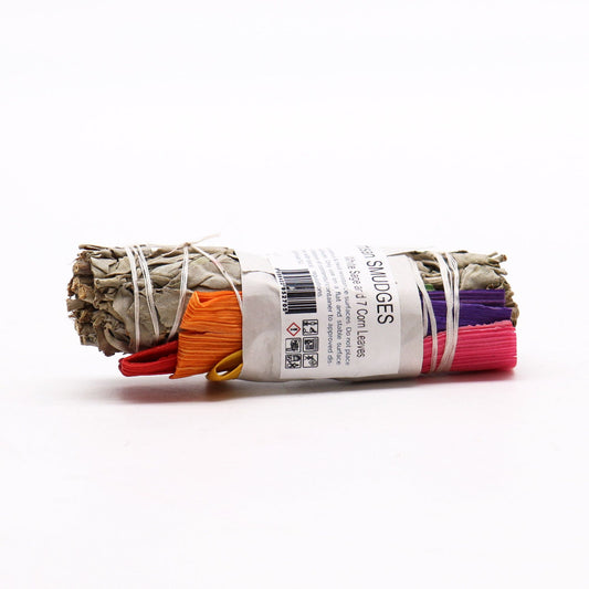 Smudge Stick - Witte Salie & 7 Maïsbladeren 10cm