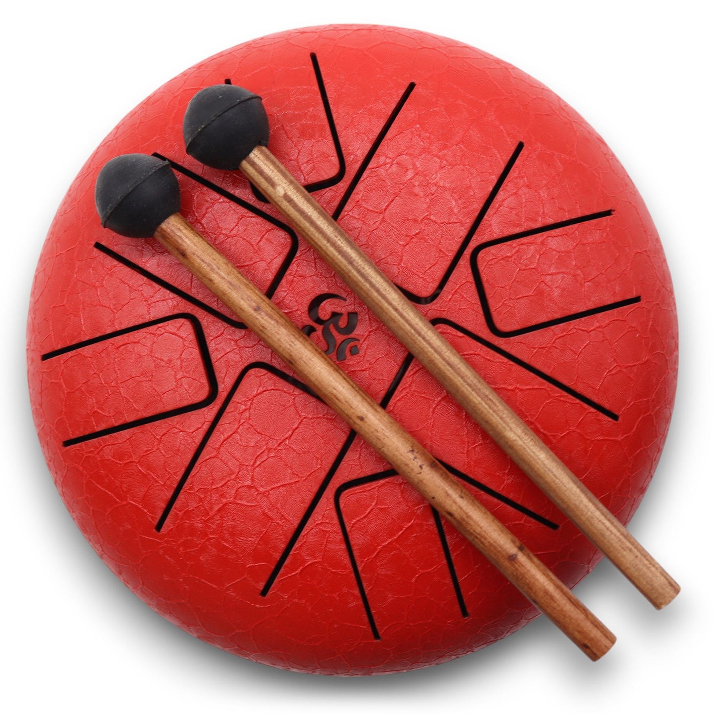 Medium Stalen Tongue Drum – Om Rood (22x16 cm)
