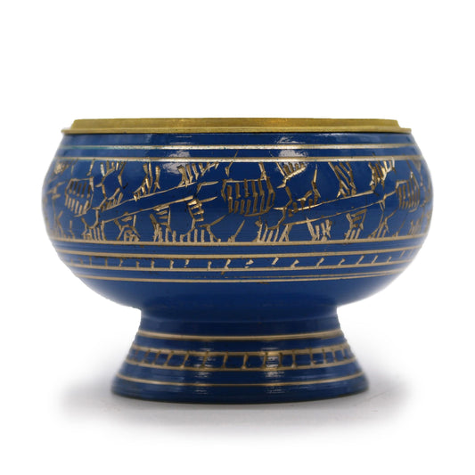 Hoge Chakra Houtskool Wierookpot - Derde Oogchakra (Indigo)