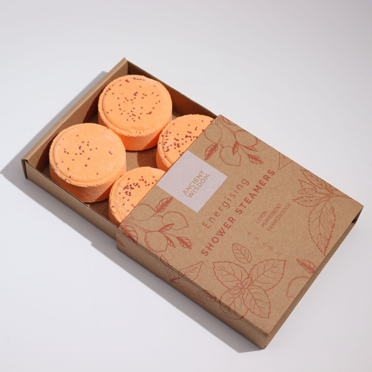 Zen Douchestoomers – Wellness Kwartet – Energiek (Oranje) | 4 stuks