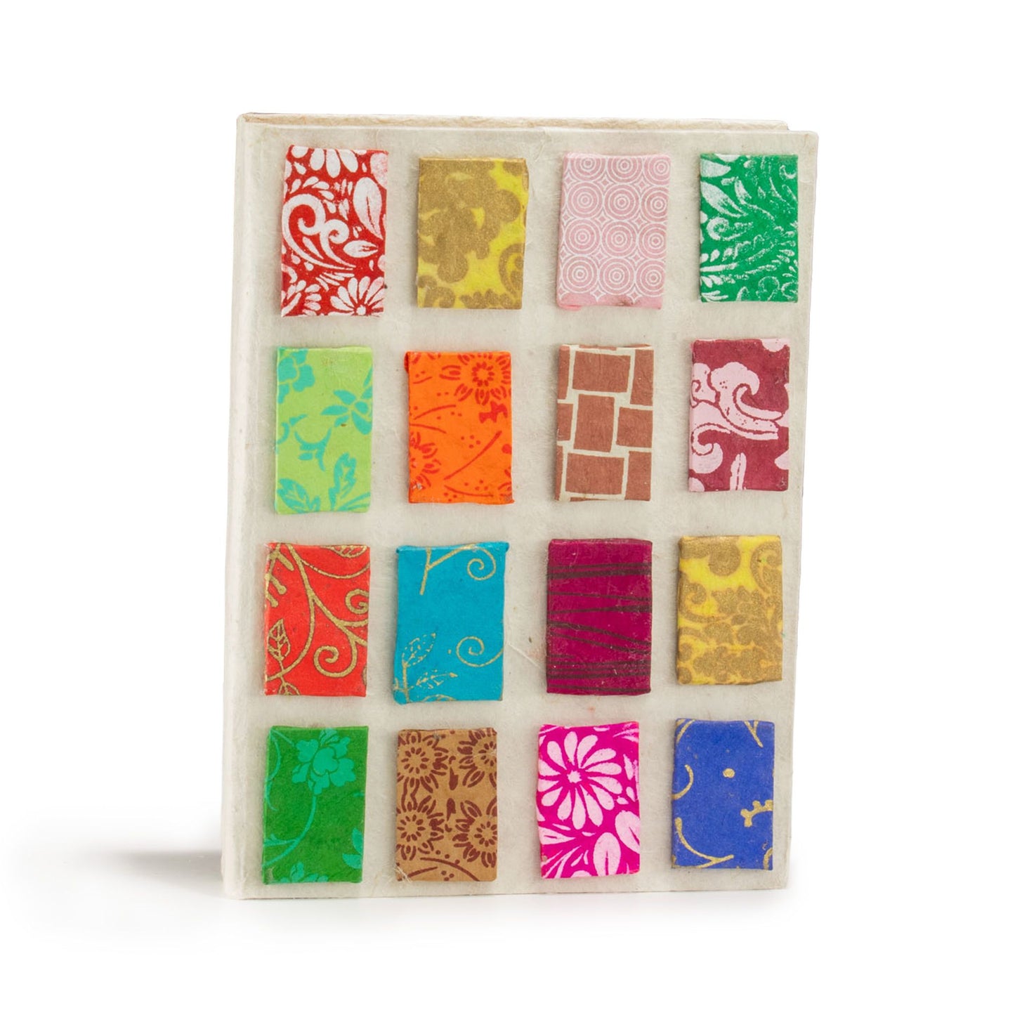 Lokta Mini Tegels Notitieboek Medium (15x12cm) – 45 pagina's – Naturel