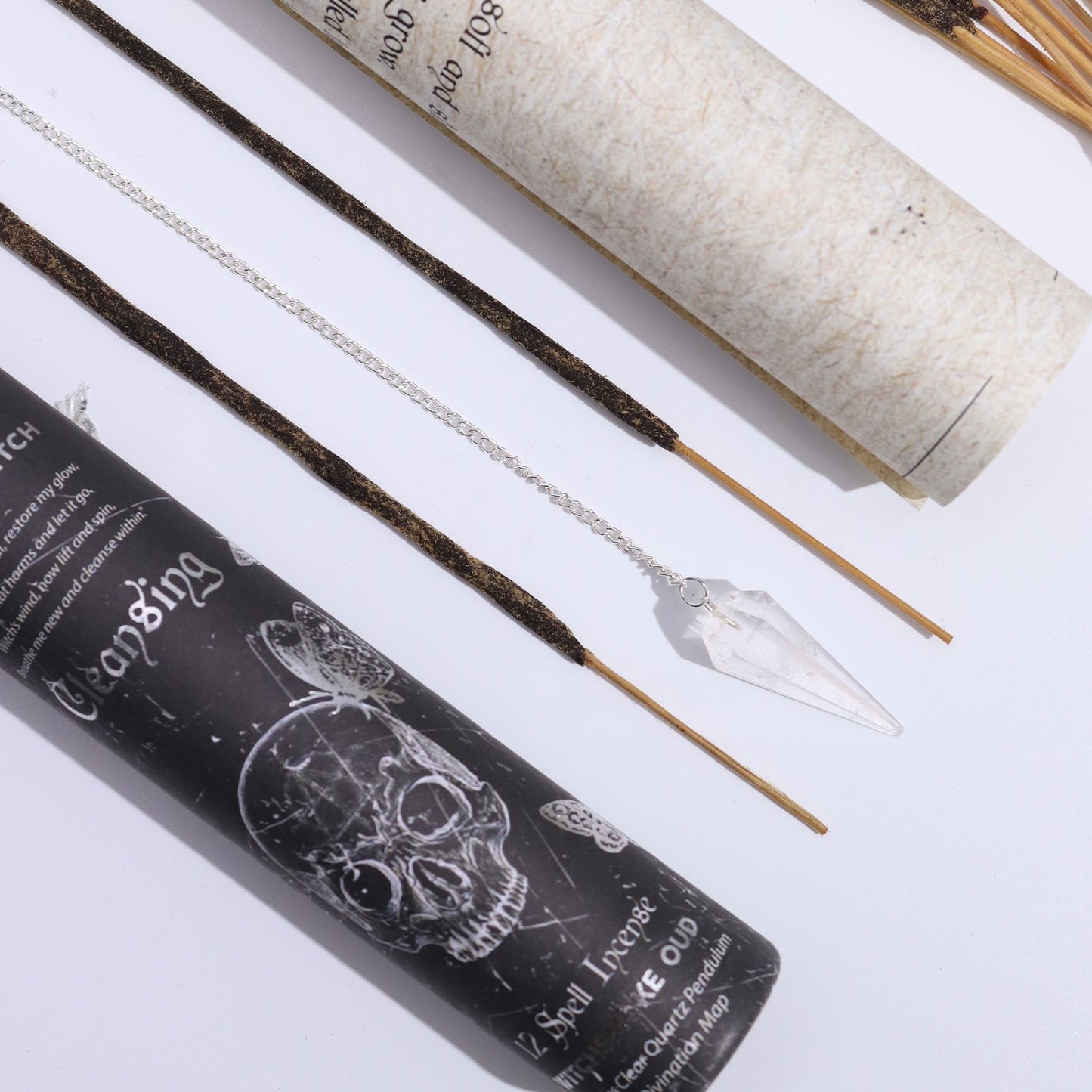 Ancient Witch Spell Wierook – Zuivering met Bergkristal Pendel