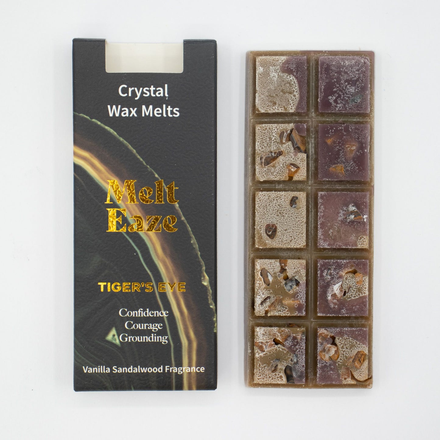 MeltEaze Tiger Eye Strength Wax Melts – Warme Huisgeur met Tijgeroog | Soul Studio M