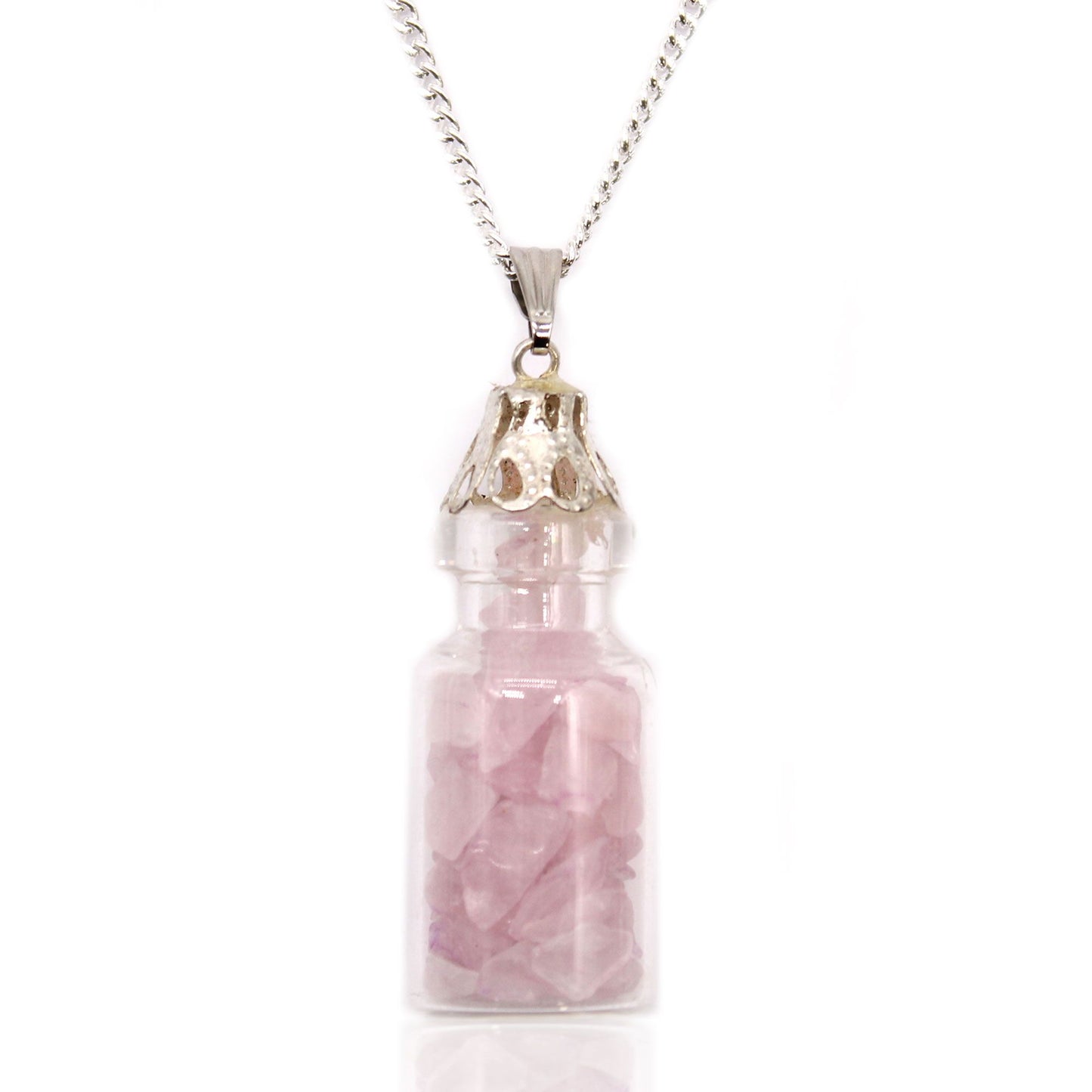 Bottled Gemstones Ketting – Rozenkwarts