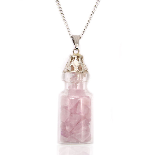 Bottled Gemstones Ketting – Rozenkwarts